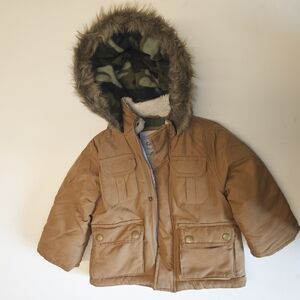EUC | Carter’s | 18M | Hooded Puffer Parka Faux Fur Trim